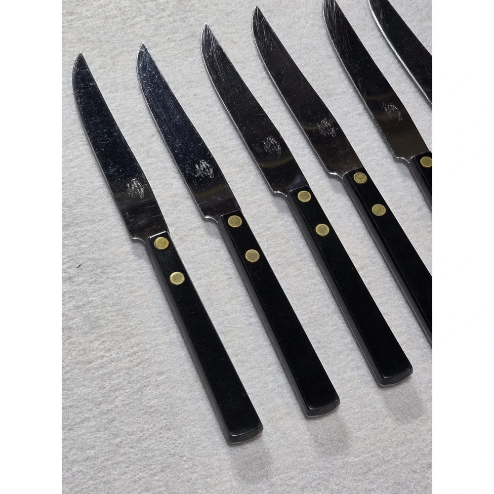 Vintage Royal Brand Sharp Cutter Stainless Steel Steak Knives Set Of 6